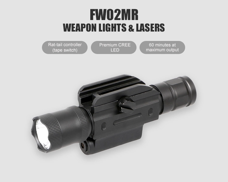 600lumen Tactical Aluminium Pistol Rifle Weapon Light Red Laser Sight CREE LED Flashlight