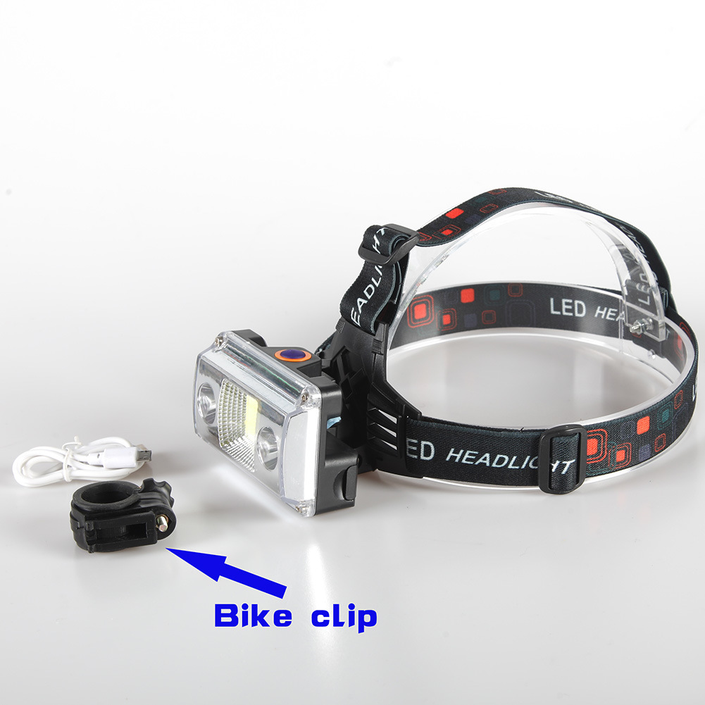 Yichen 2-in-1 Rechargeable LED Headlamp with Detachable Bicycle Light