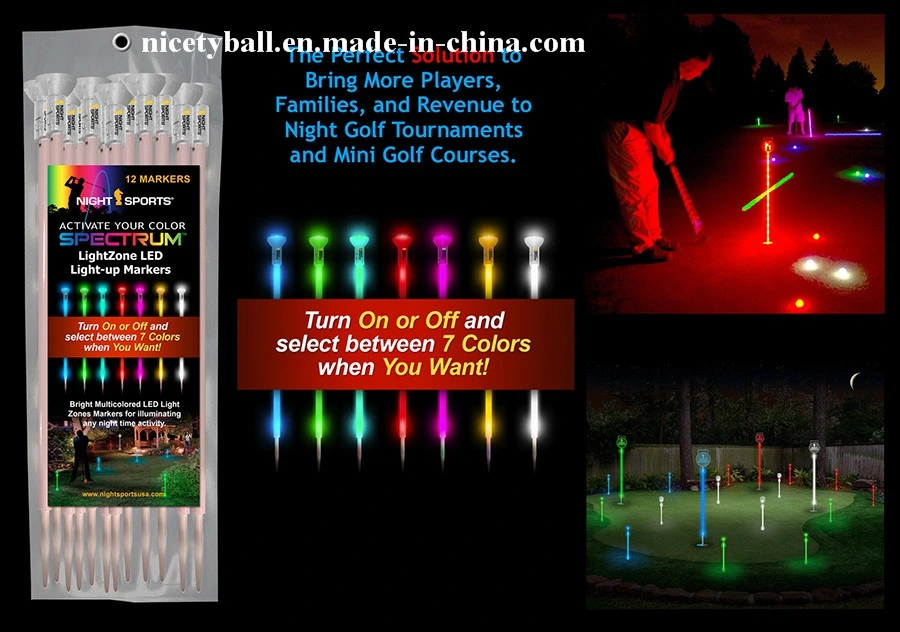 Golf Backyard Set Pitch & Putt Light-up 7 Color Rechargeable LED Flags