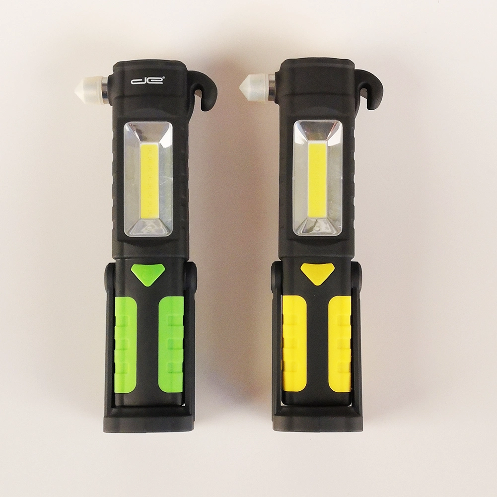 Yichen Multifunctional COB LED Flashlight Work Light with Window Breaker and Seatbelt Cutter