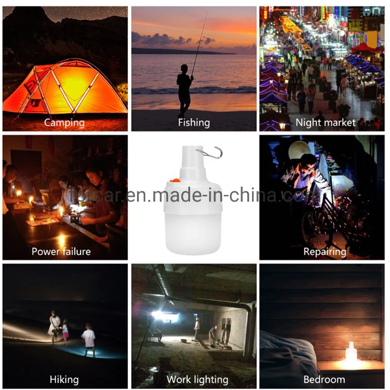 Portable LED Camping Lantern Flashlight Rechargeable IP65 Waterproof Tent Light