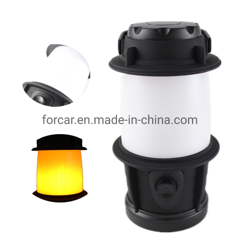 Portable Camping Tent Flame Lamp Lantern Flashlight Outdoor Night Light