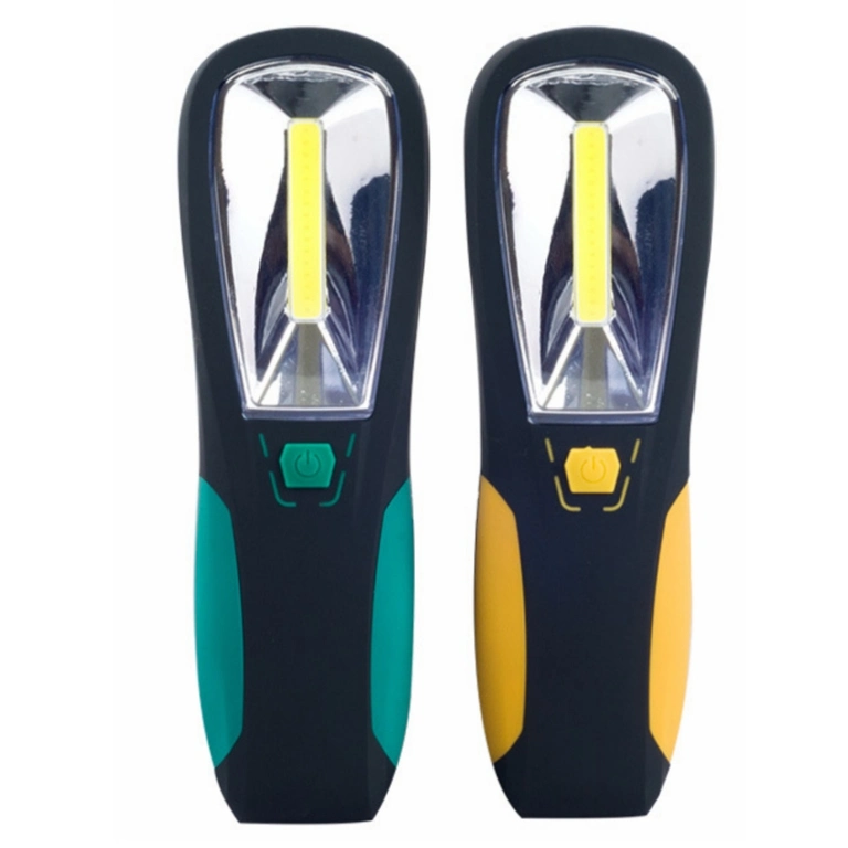 3W COB Inspection Light, Portable LED Work Light Powered by 4AAA Battery with Magnet and Hook, Pocket Flashlight