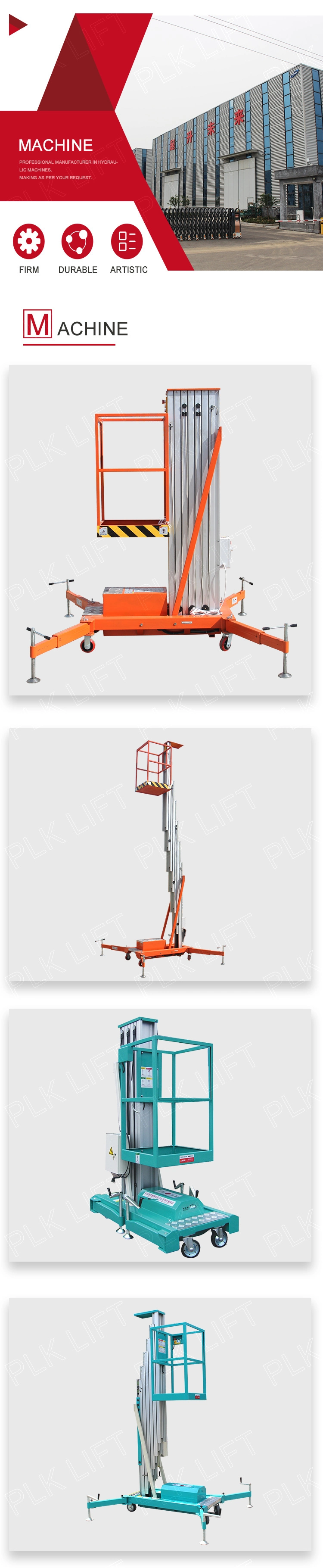 8m 9m Light Weight Aluminum Aerial Work Platform