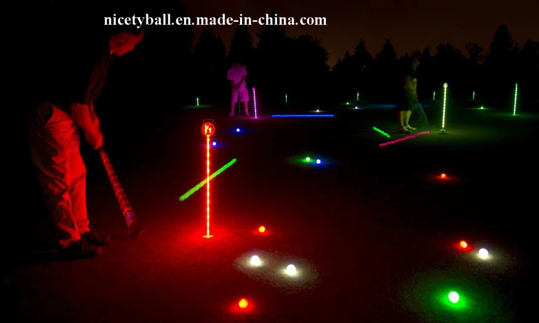 Golf Backyard Set Pitch & Putt Light-up 7 Color Rechargeable LED Flags