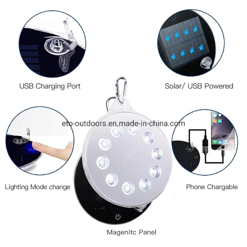 Ipx7 Waterproof Solar USB Powered Magnetic LED Light Work Light Emergency Light