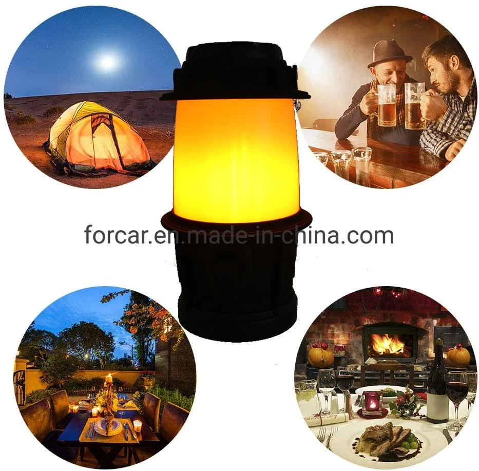 Portable Camping Tent Flame Lamp Lantern Flashlight Outdoor Night Light