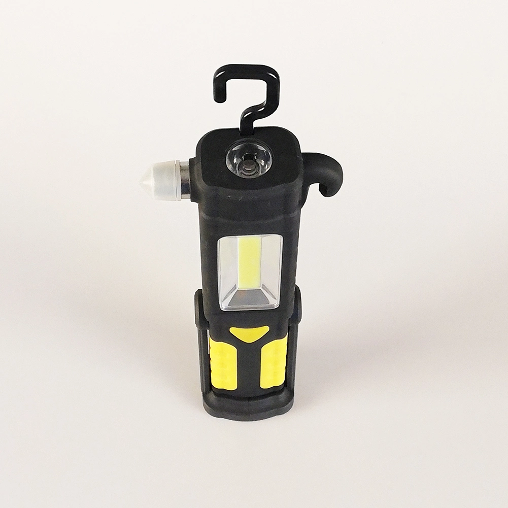 Yichen Multifunctional COB LED Flashlight Work Light with Window Breaker and Seatbelt Cutter