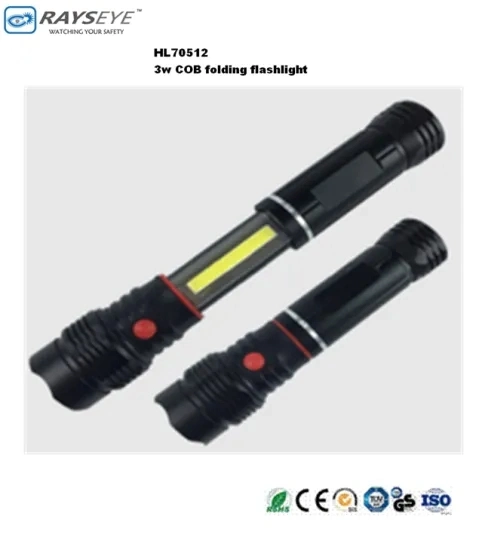 Brilliant-Dragon 3W COB Folding Magnetic Flashlight