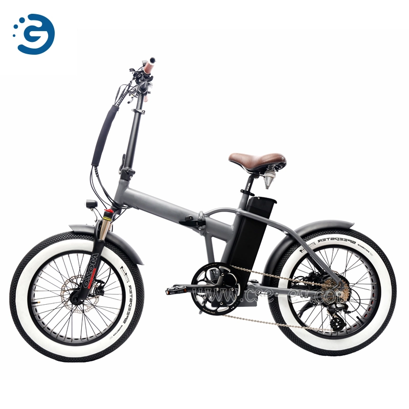 Gray F20 750W 48V Lithium Battery Folding Electric Bicycle Light Weight City Bike