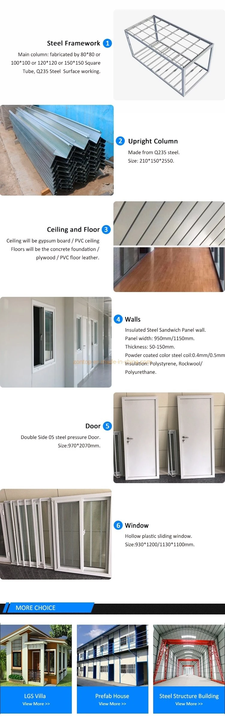 Two Bedroom 40 FT Flat Pack Prefab Container House for Rent Sale