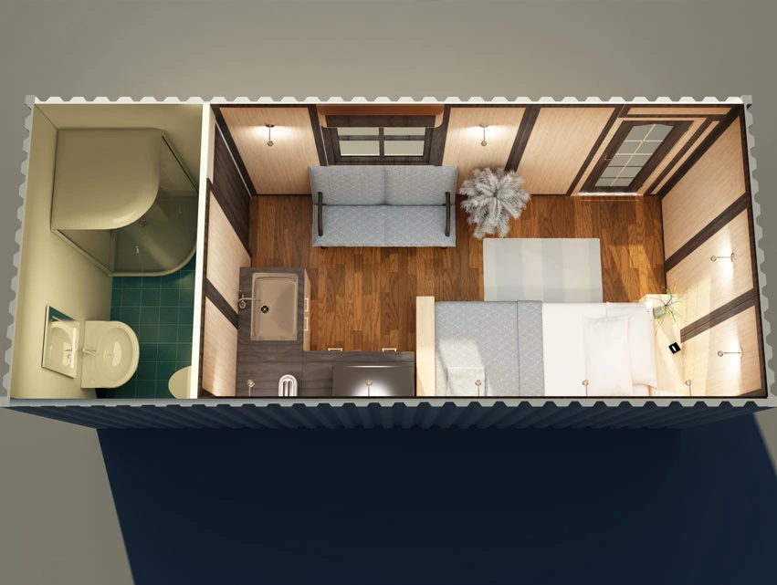 European Style Best Selling Fast Installing Shipping Container House Lodge