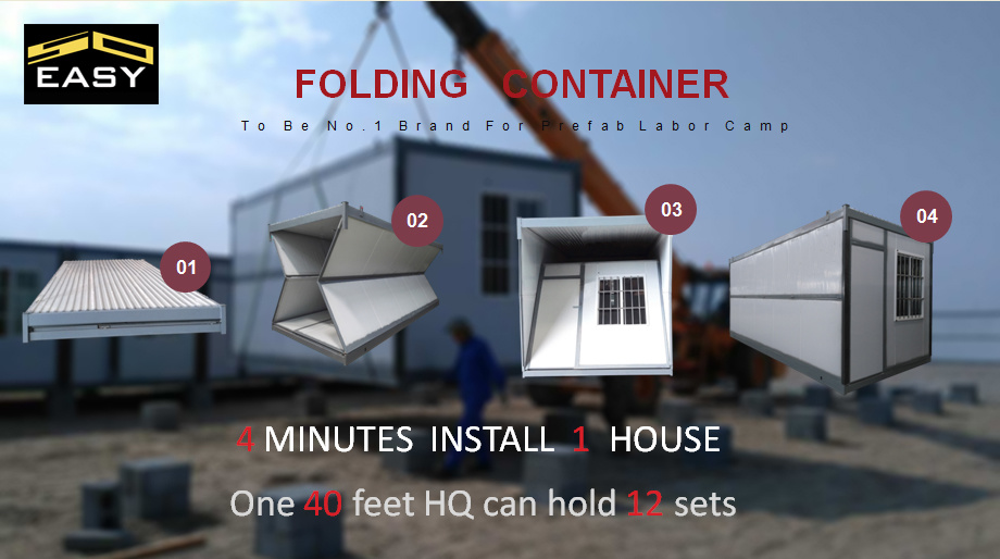 Easy Assemble Portable Living Folding Expandable Light Steel Mobile House in Prefabricated Steel Structure Building