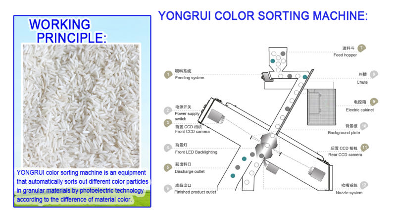 Factory Supplier Rice Color Sorter Machine
