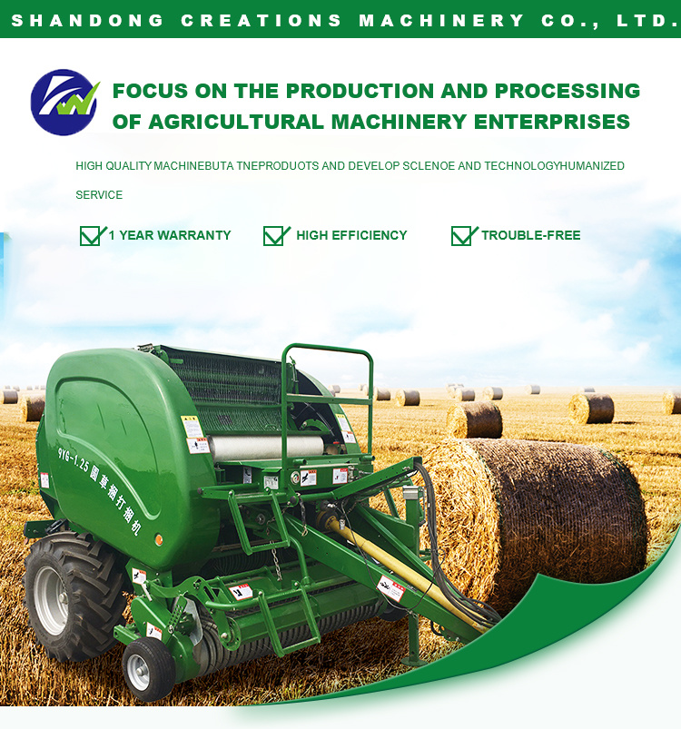 Automatic Combined Straw Collector, Cutter and Baler Baling Machine/Straw Baler Machine/Mini Round Hay Baler