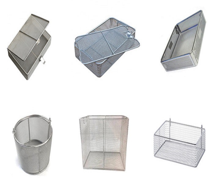 Stainless Steel Hospital Disinfection Baskets Sterilization Baskets