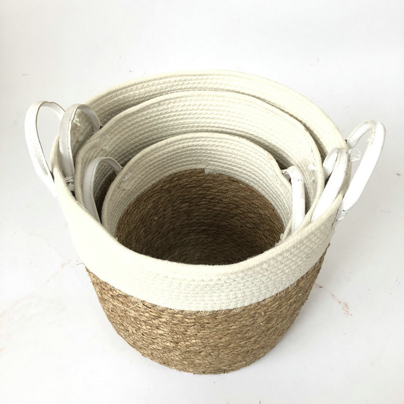Fruit Storage Baskets Creative Portable Rattan Display Baskets