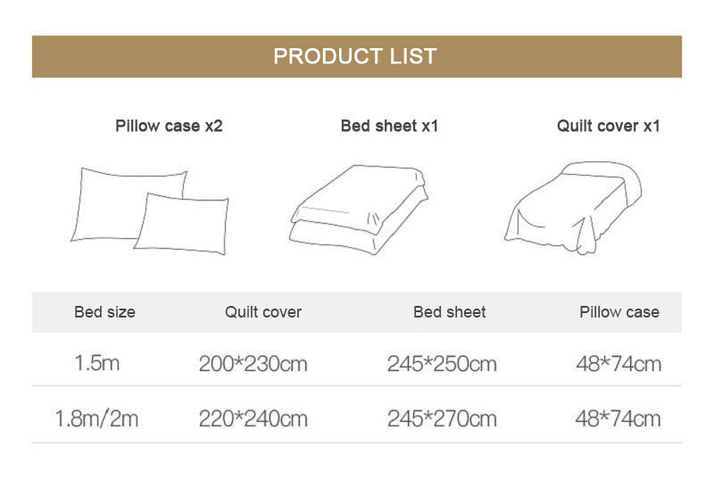 5 Star Hotel 4PCS King Size Soft Hotel Bedding