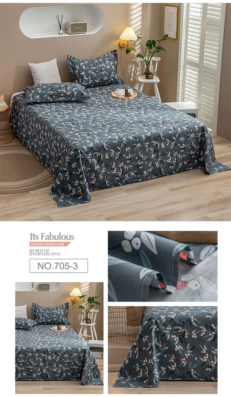 Hot Sale Cotton Queen Size Bedsheet Best Quality for Bedding