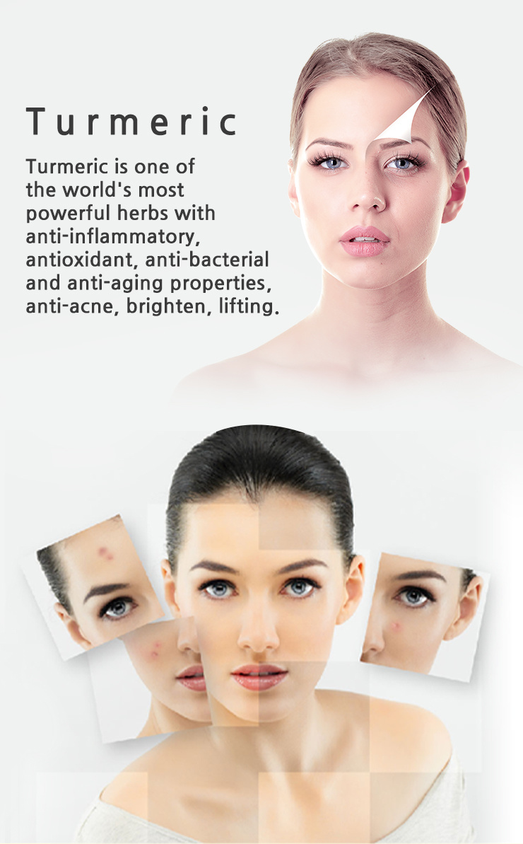 OEM Private Label Deeply Cleansing Skin Care Face Wash Turmeric Extract Facial Cleanser Face Gel