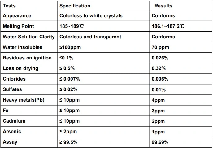 Succinic Acid Butanedioic Acid; 1, 2-Ethanedicarboxylic Acid; Amber Acid CAS 110-15-6