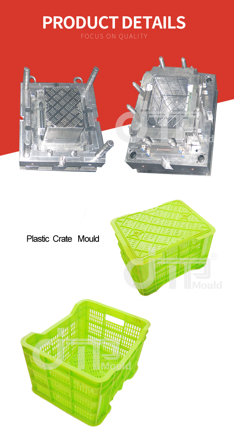 Factory Made Hot Selling Injection Plastic Vegetable Crate Mould
