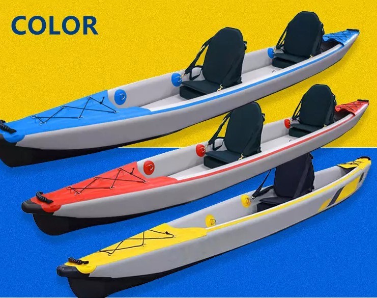 Triple Inflatable Recreational 3 Seater 5.20m Fishing Canoe Kayak