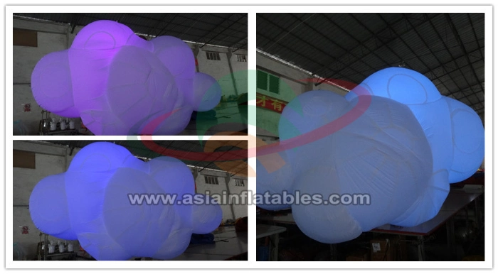 Giant LED Light Inflatable Cloud Balloon for Event Decoration