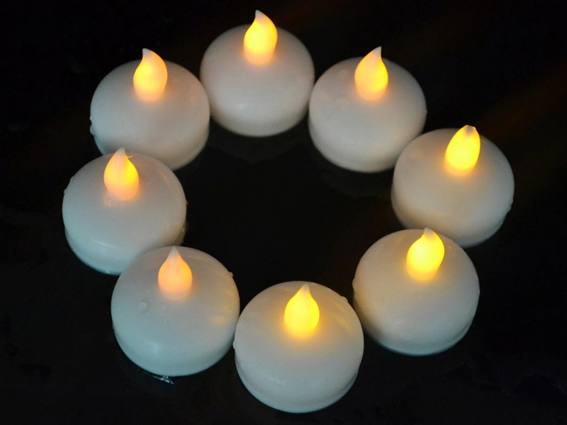 Flameless LED Tea Lights Candles Battery Operated Tealight Fake Unscented Realistic Candles 200 Hours Warm Yellow Flame Votive Candles for Wedding Holiday Party