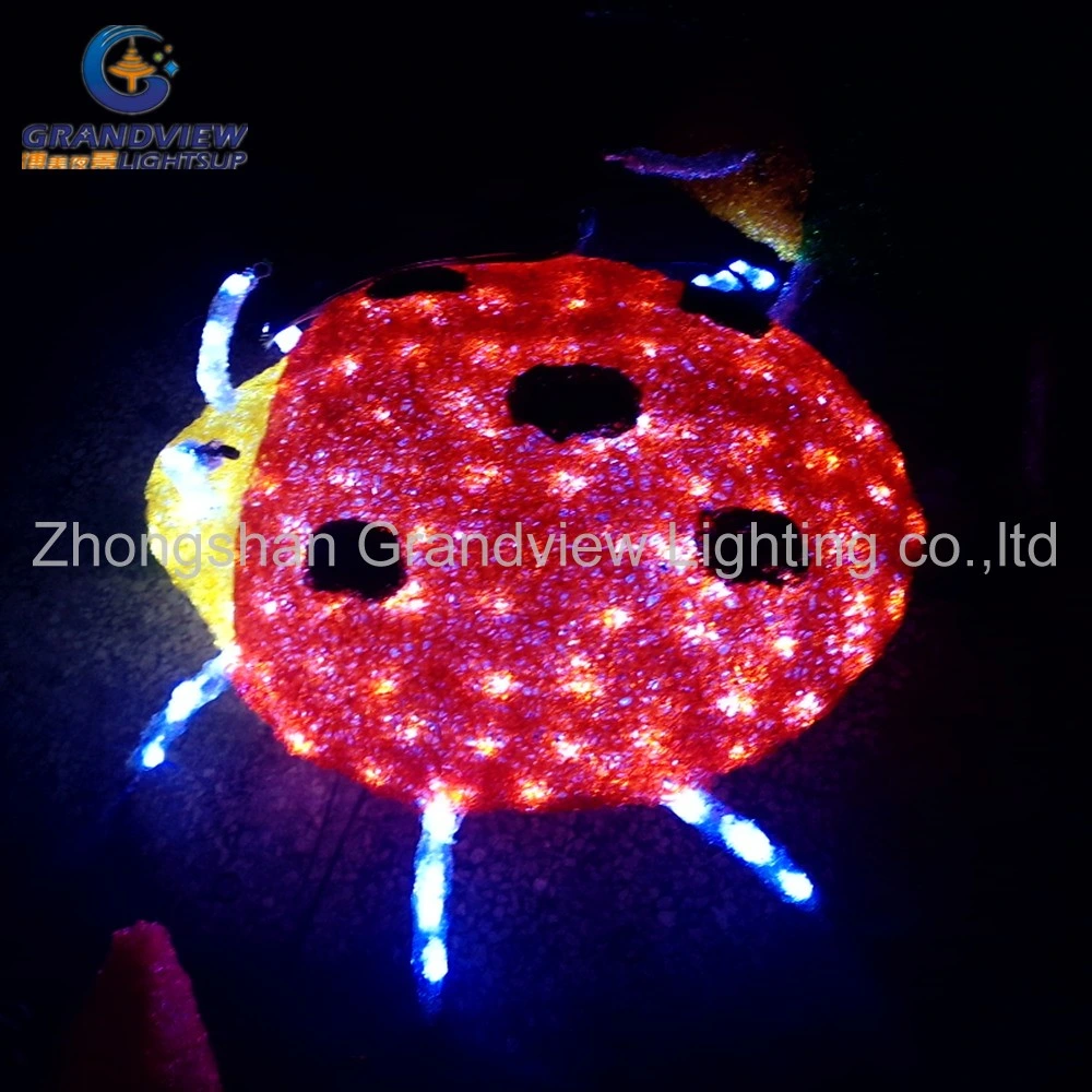 Outdoor Zoo Animals 3D Insect Beetle Illage LED Christmas Lights Glass Christmas Ornament