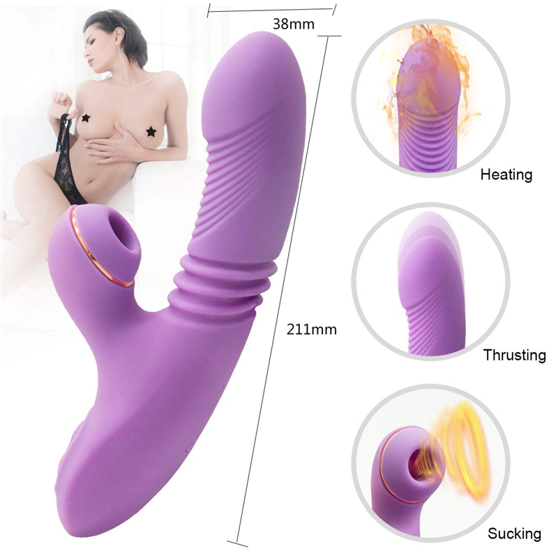 G Spot Clit Sucker Clitoris Stimulator Magic Wand Nipple Sucking Thrusting Vibrators