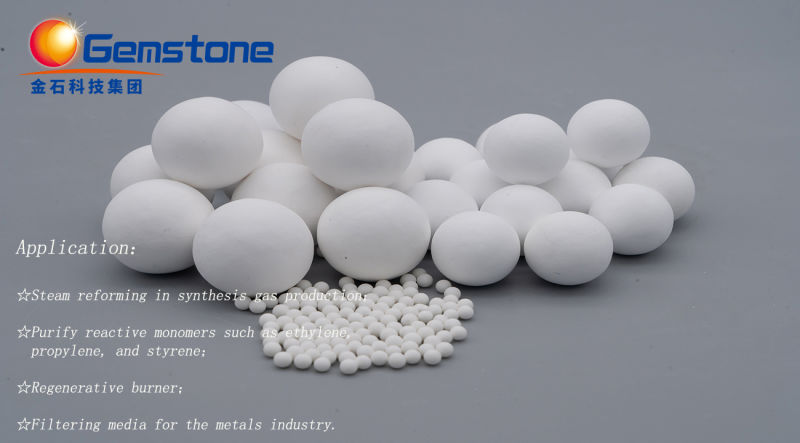 Gemstone Sphere Inert Alumina Ball for Petrochemical Catalyst Carrier