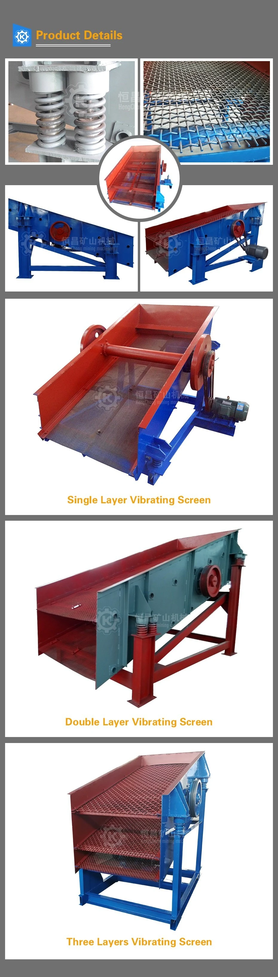 1250X2500 Vibration Screen for Mineral/Coal/Stone Vibrating Screen /Sand Vibrating Screen