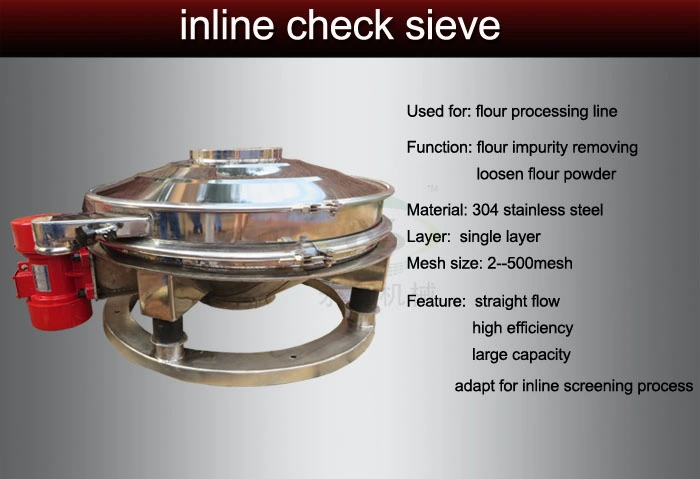 Single Layer Straight Flow Vibrating Screener for Flour Powder