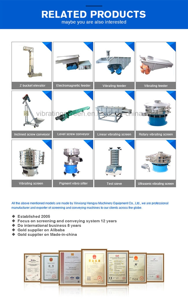 Professional Fine Powder Ultrasonic Rotary Vibrating Screen with Generator