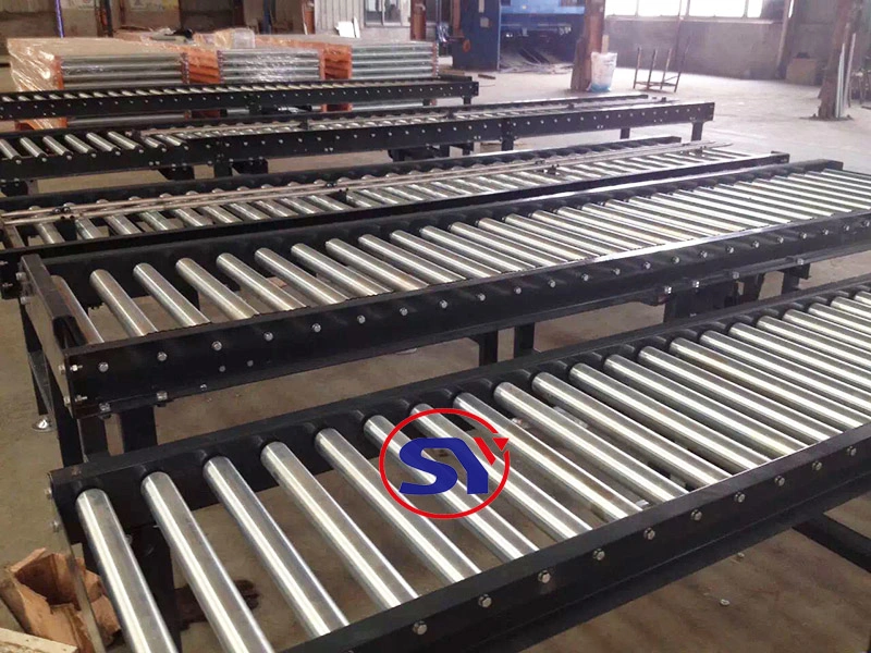 Short Ss Gravity Roller Conveyor Table for Station Safety Inspection