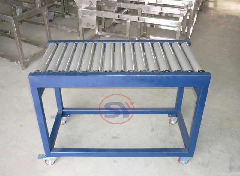 Linear Zinc Plating Steel Powered Roller Conveyor Table Conveyor