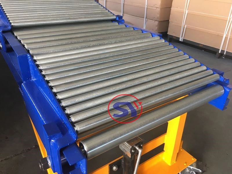 Truck Unloading Equipment Extended Telescopic Loader Roller Conveyor Roll Table Conveyor