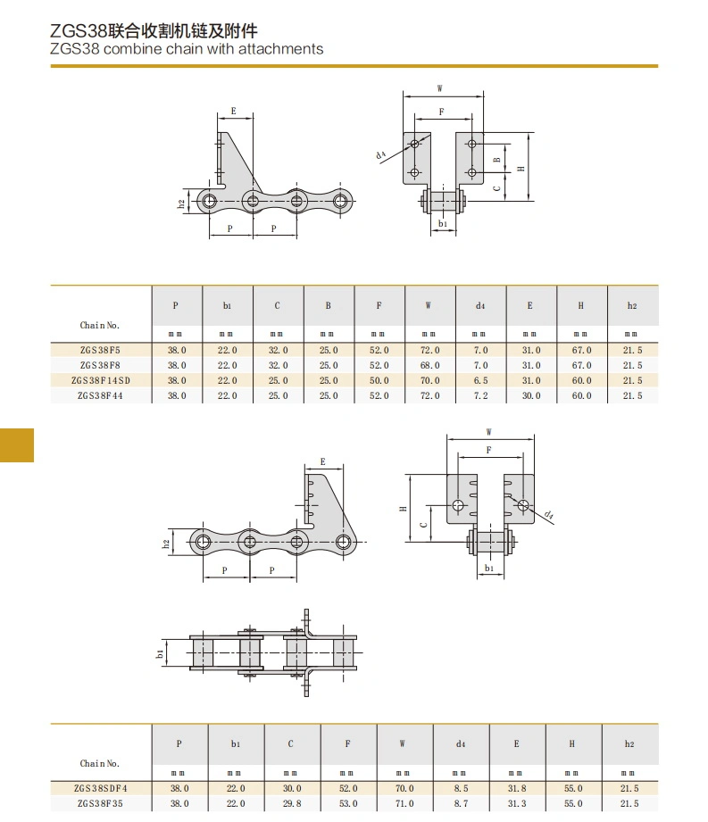 Zgs38f5 Zgs38f8 Zgs38f14SD Zgs38f44 Roller Chain Making Machine Agricultural Chain for Harvester Machine