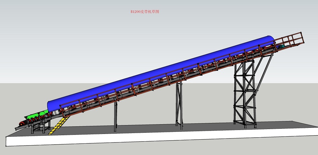 Ske Material Handling Curve Belt Conveyor Pipe Conveyor