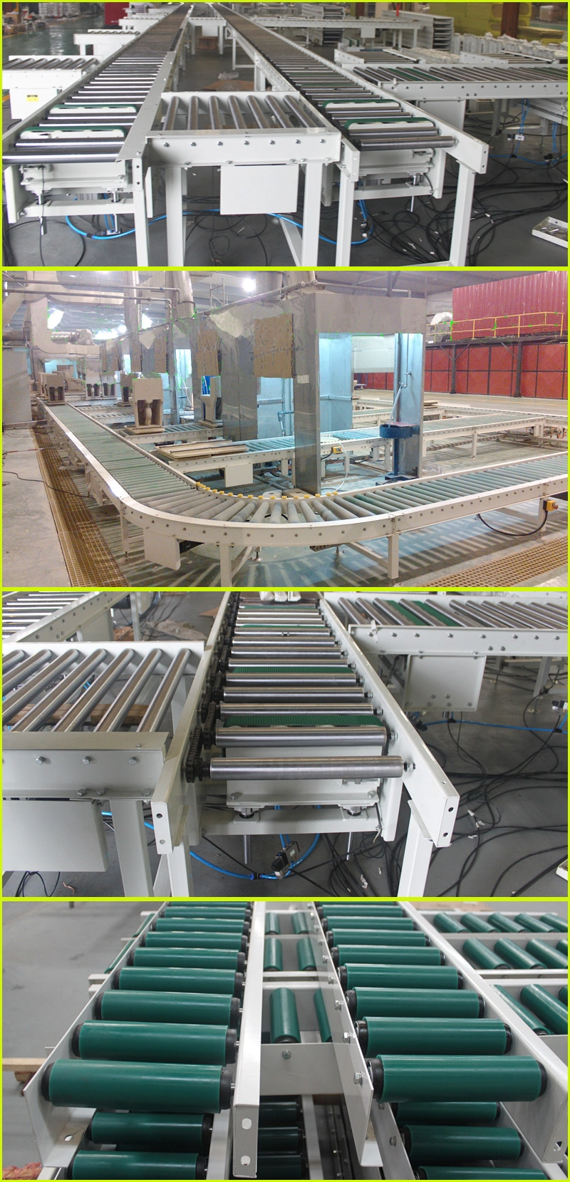 Stainless Steel Motorized Gravity Roller Conveyor System/Conveyor Table for Conveying Pallet Carton Box