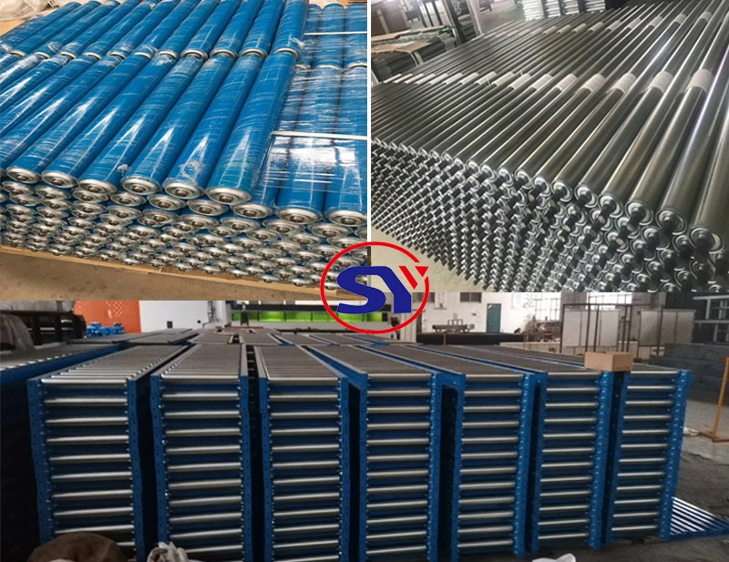 Linear Zinc Plating Steel Powered Roller Conveyor Table Conveyor