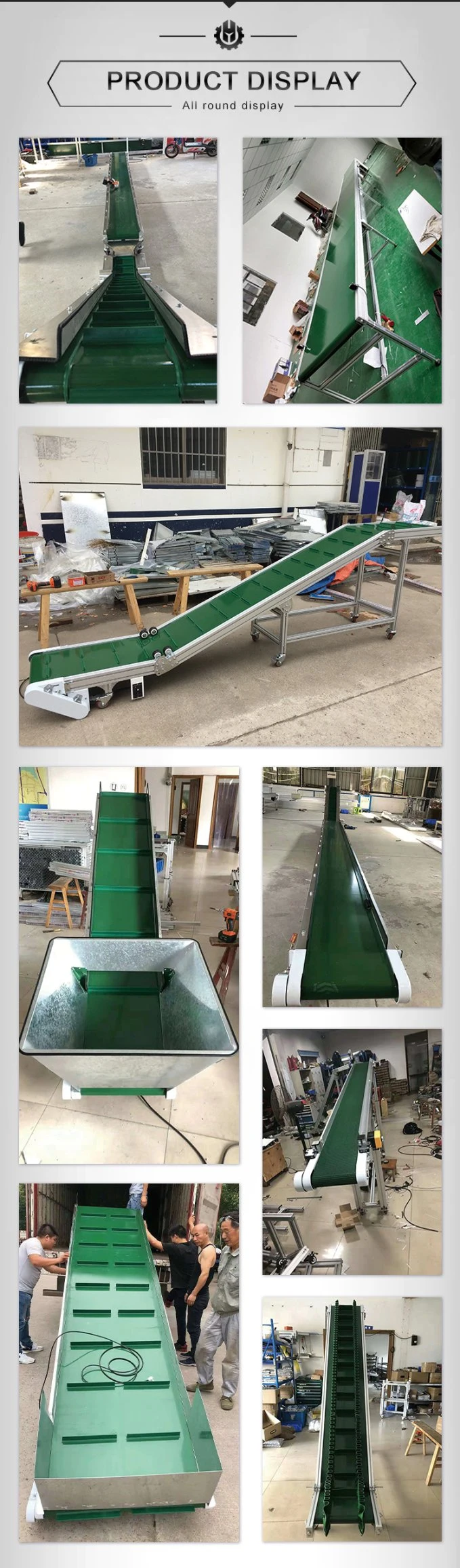 Hot Sale B800 Large Belt Conveyor PVC Flat Belt Conveyor with Power