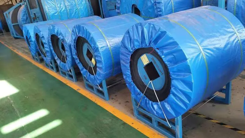 Conveyor Ep Rubber Belt with Mechanical Fasteners and Belt Lacing Used for Package Handling