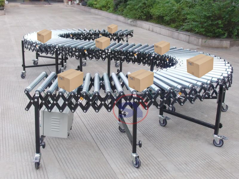 Stainless Steel Motorized Gravity Roller Conveyor System/Conveyor Table for Conveying Pallet Carton Box