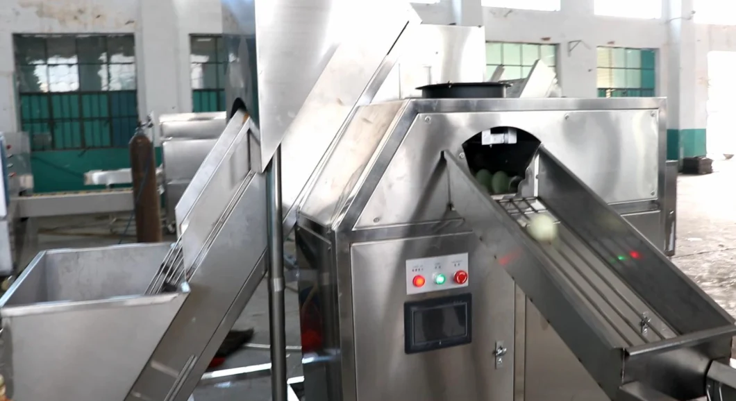 Fully Automatic Three Conveyor Belt Onion Peeling and Cutting Machine