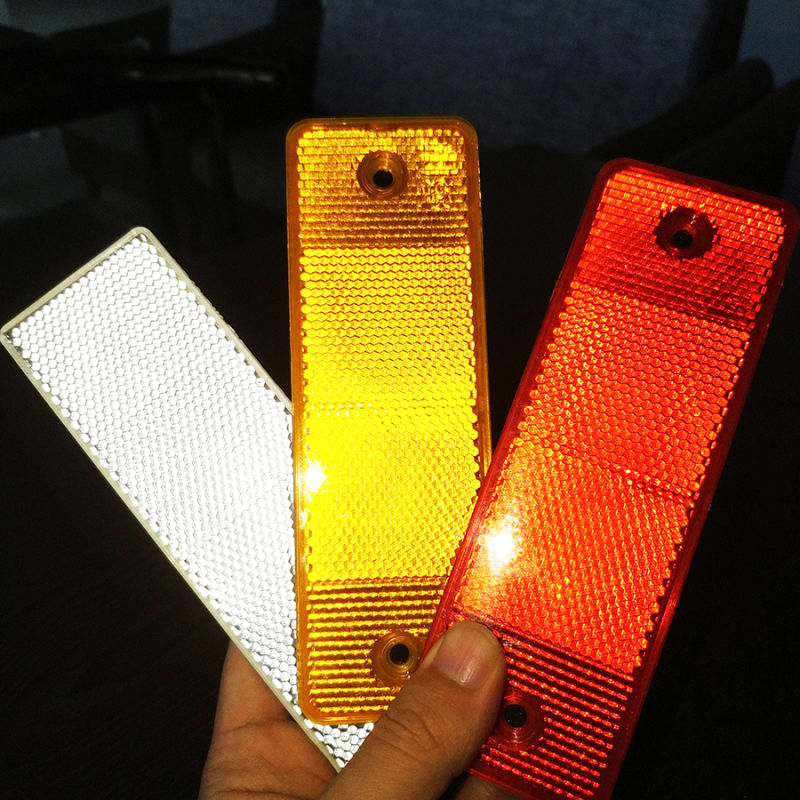 Yellow Plastic Triangles Reflector Truck Triangle Warning Reflector Reflective Marking Plate