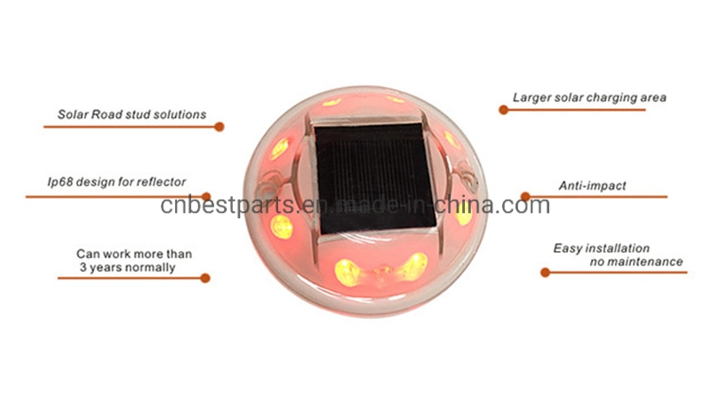 Road Stud Solar LED Pathway Light / Flashing Safety Road Light Road Reflector