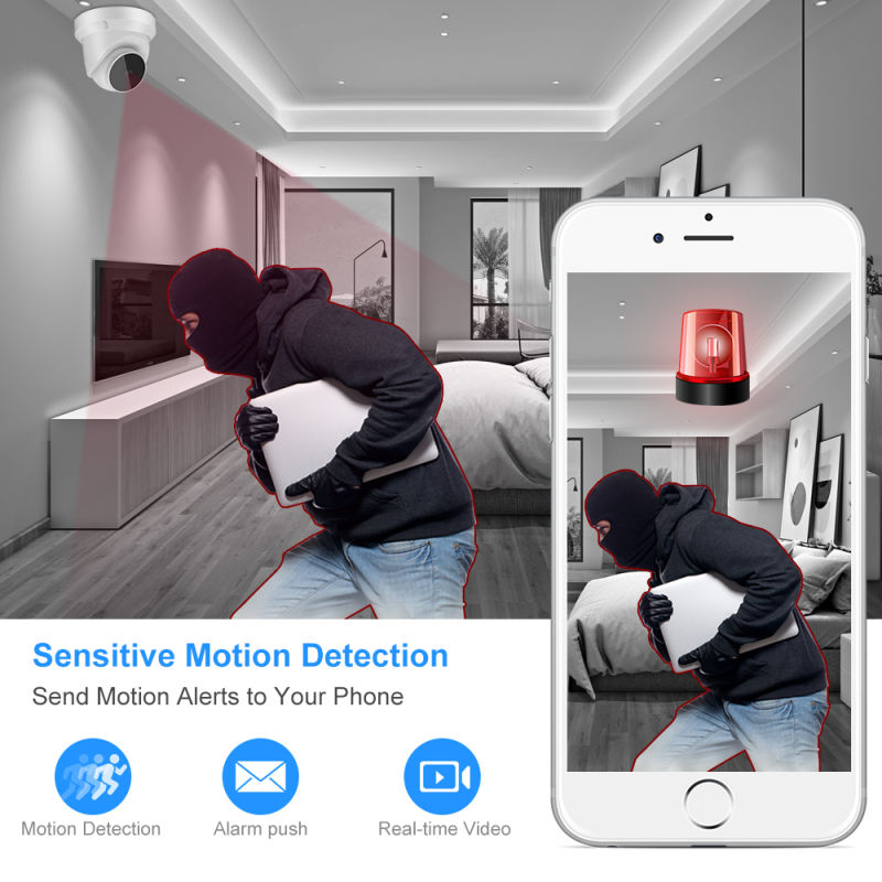 New V380 WiFi Smart Dome IP Camera Work with NVR Indoor CCTV Dome IP Camera
