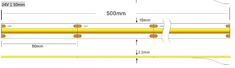 360LEDs COB LED Strip 12V/24V Flexible LED Strip COB Light for Home